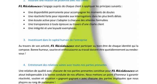 Charte FL RESIDENCES