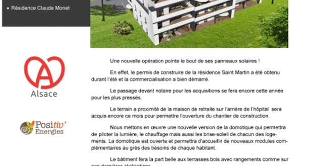 Newsletter 11 - Une nouvelle opération pointe le bout de ses panneaux solaires !