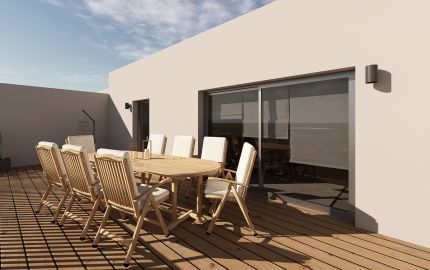 Terrasse vue de jour