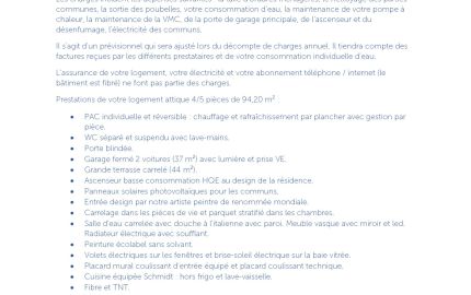Récapitulatif du logement 422