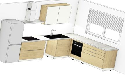 Cuisine SCHMIDT. Le frigo n'est pas compris.