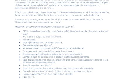Récapitulatif du logement 424