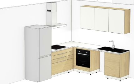 Cuisine SCHMIDT. Le frigo n'est pas compris.