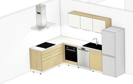 Cuisine SCHMIDT. Le frigo et le lave-vaisselle ne sont pas compris.