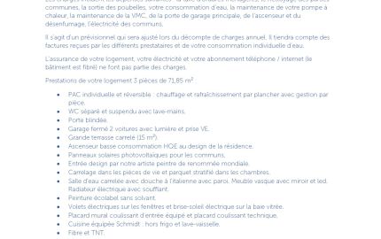 Récapitulatif du logement 419