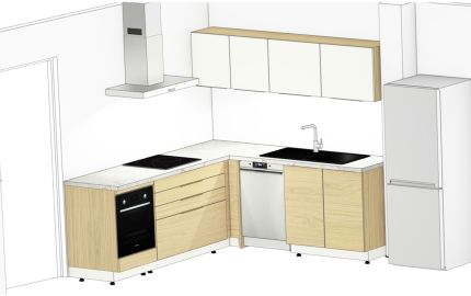 Cuisine SCHMIDT. Le frigo et le lave-vaisselle ne sont pas compris.